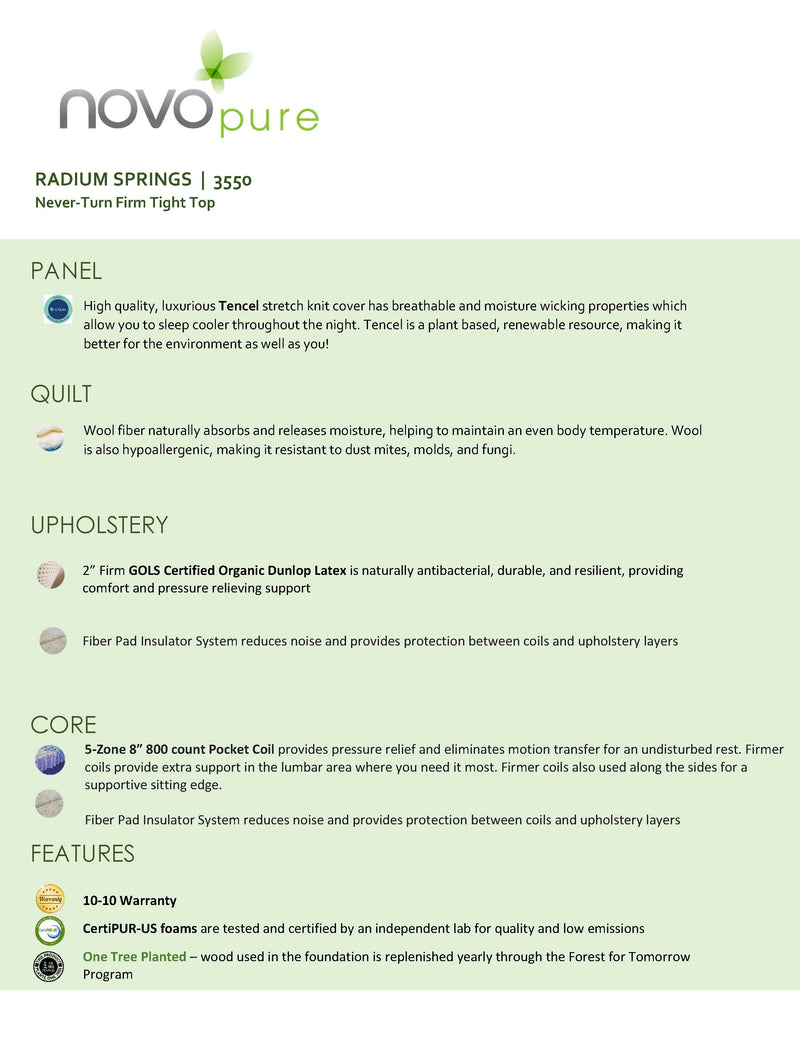 Latex Hybrid Mattress - Radium Springs