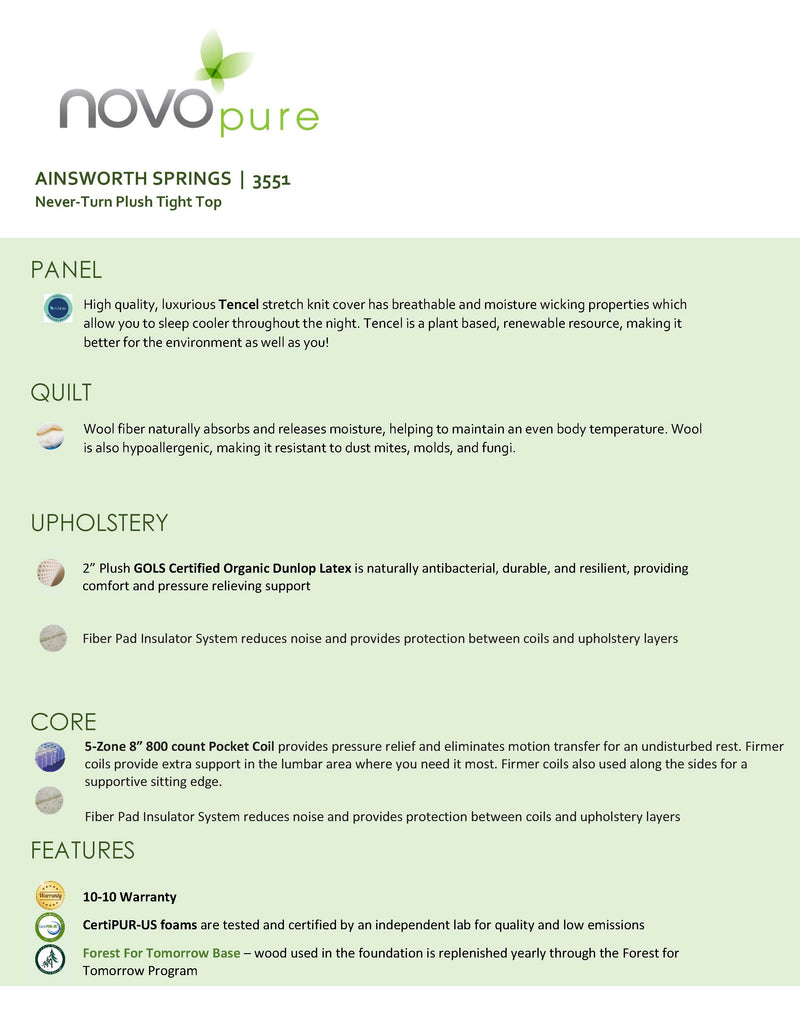 Latex Hybrid Mattress - Ainsworth Springs