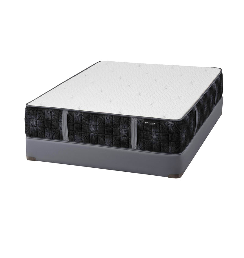 Aireloom mattress on a low-profile foundation with elegant quilting