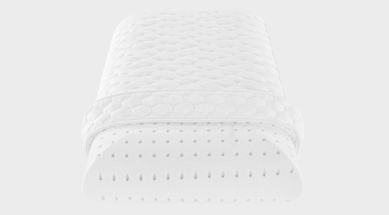 Cross-section of Aireloom Nimbus Visco pillow showing breathable memory foam interior