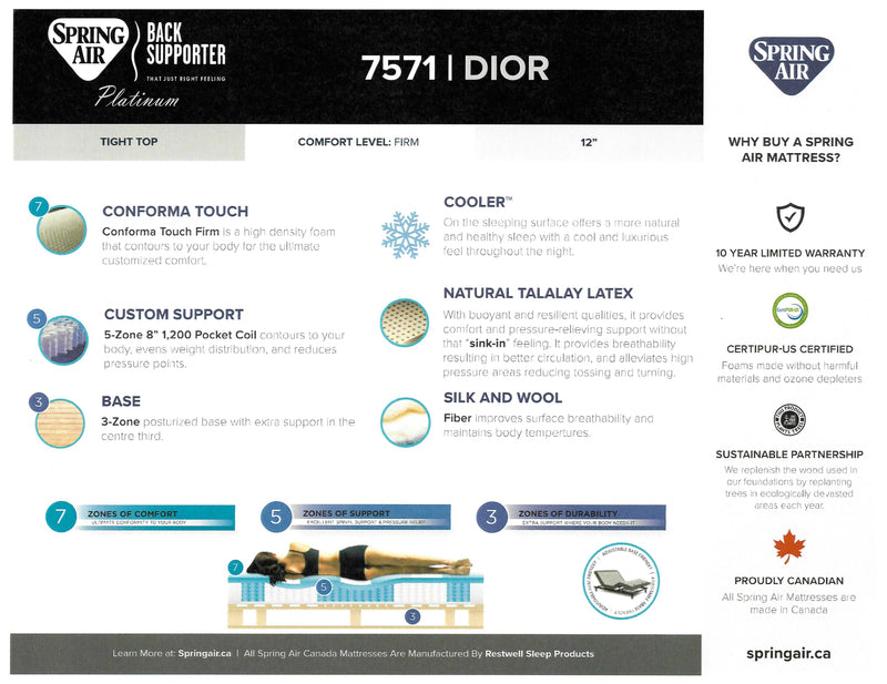 Back Supporter Platinum - Dior