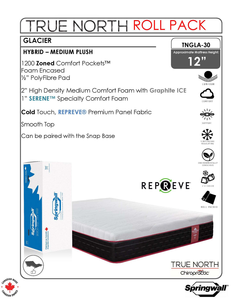 Chiropractic True North Mattress - Glacier Hybrid
