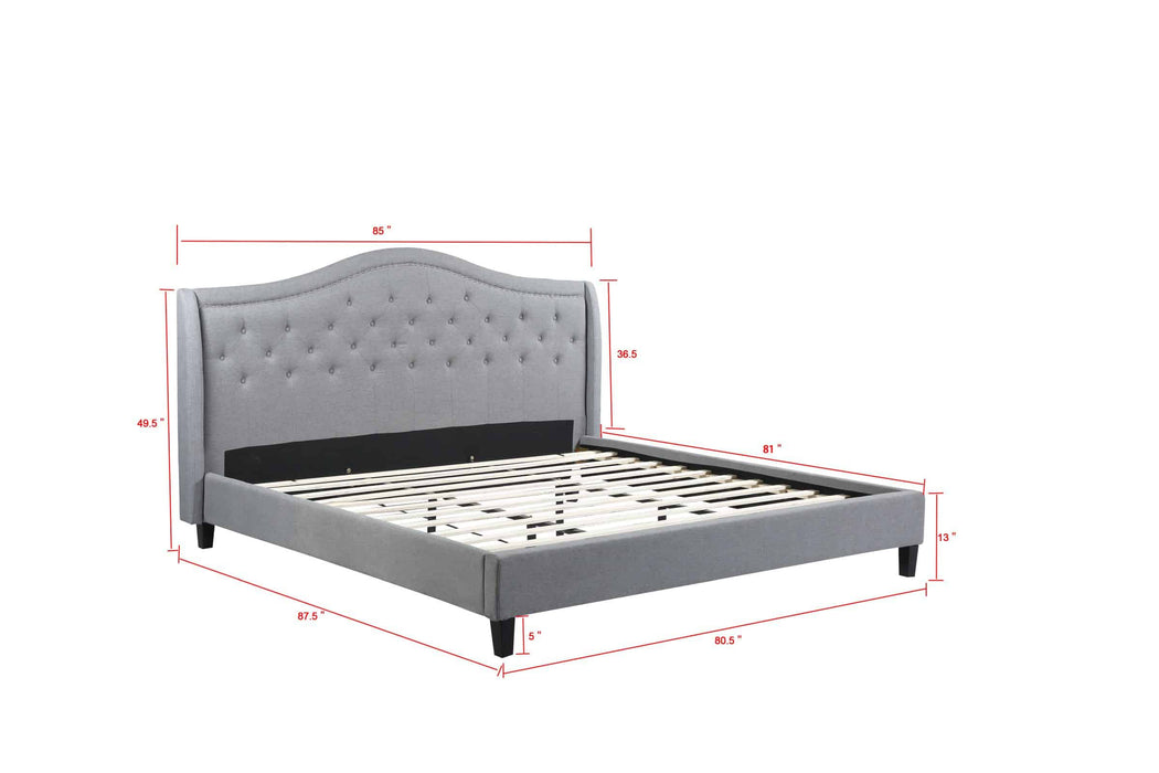 Twilight Platform Bed - Gray