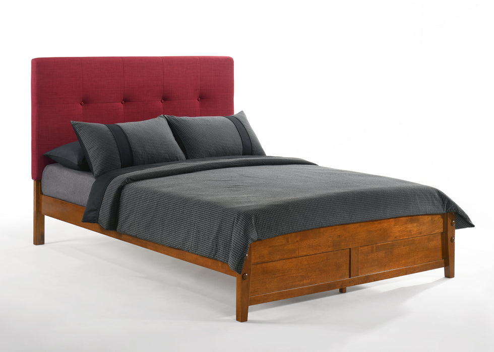 Paprika Bed Full Pedestal Frame