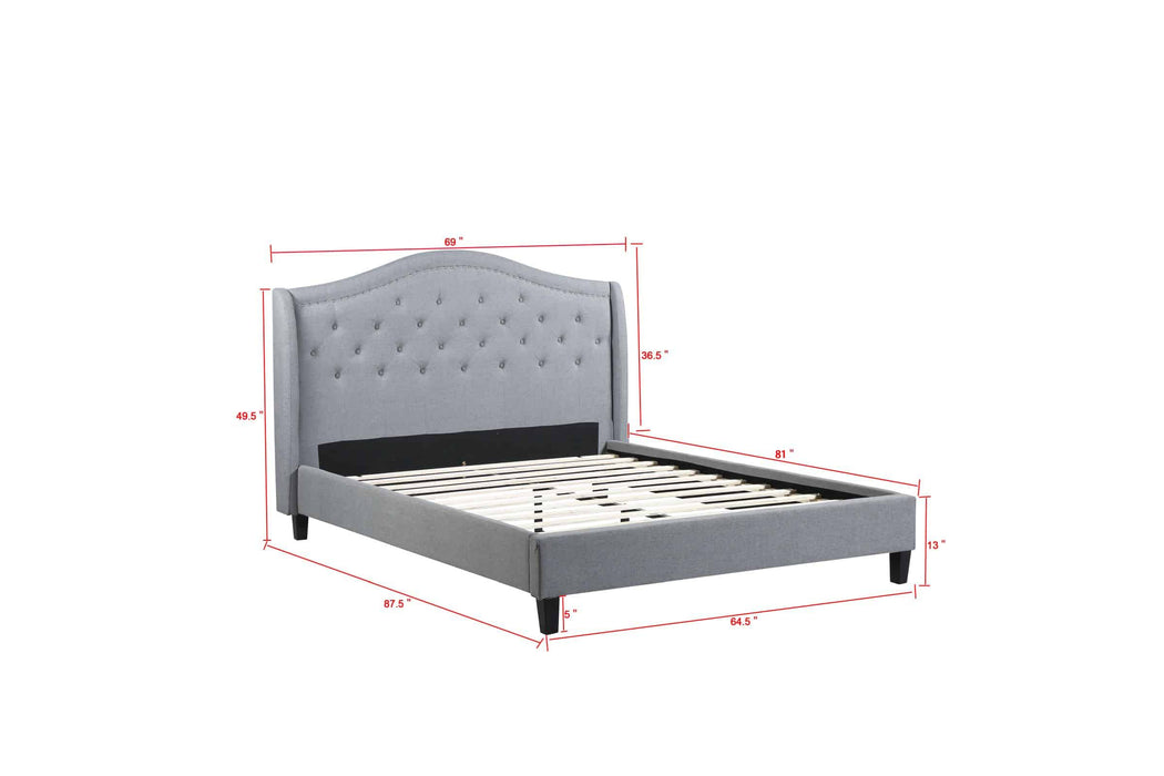 Twilight Platform Bed - Gray