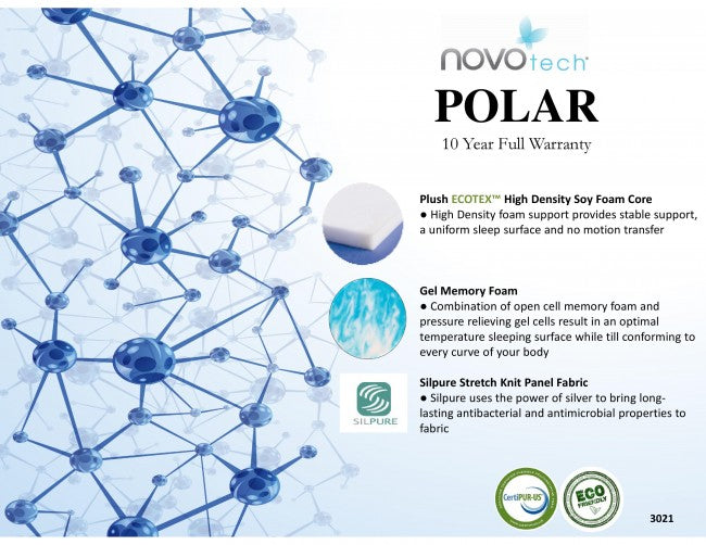 Novotech Polar Gel Memory Foam Mattress - Medium Firm